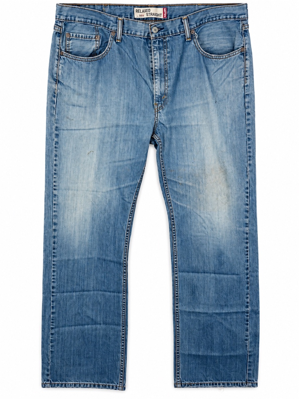 Levi’s 559 Relaxed Straight Jeans Men’s 40x32 Medium Wash Distressed Denim